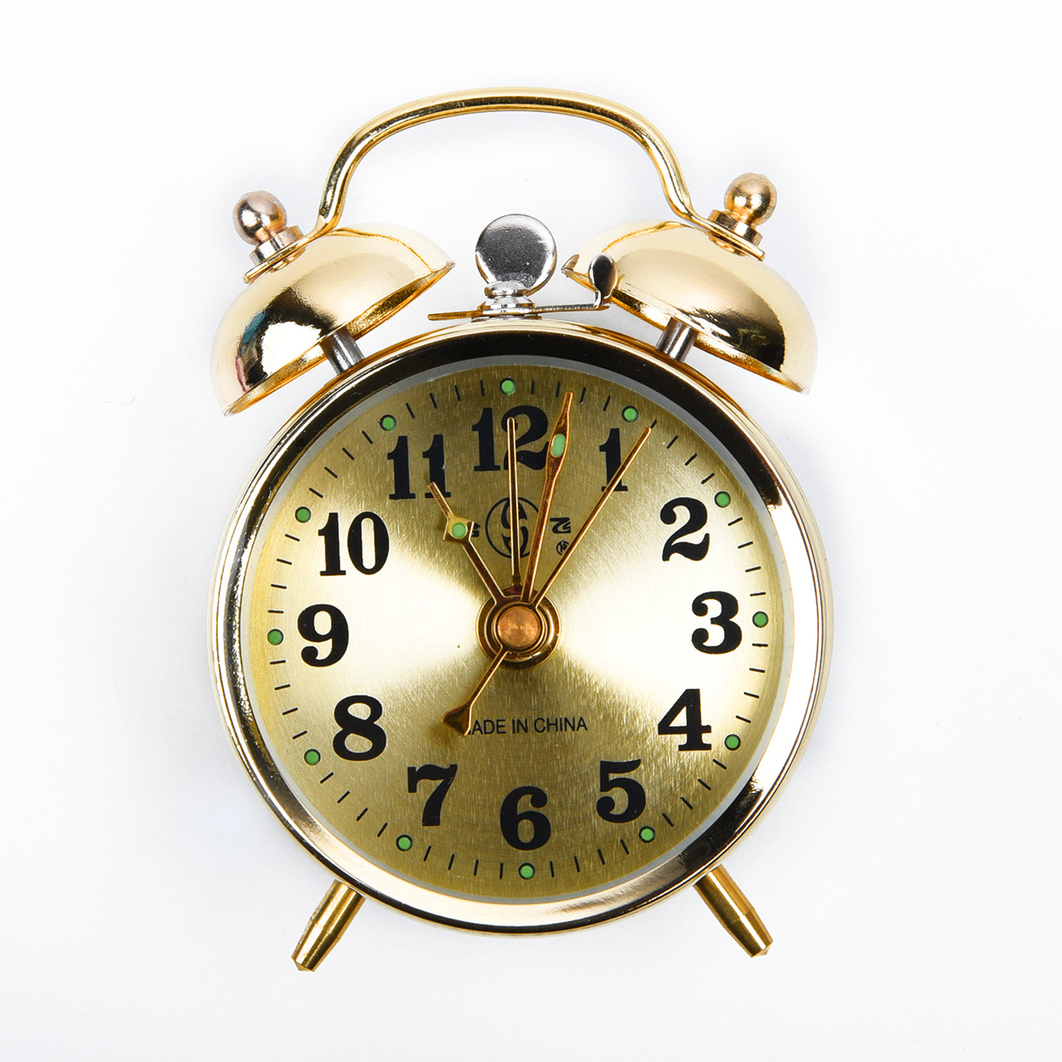 Vintage Alarm Clock - 1PCS Retro ทองแดงบริสุทธิ์ Horseshoe นาฬิกาปลุกตกแต่งบ้านด้วยตนเอง WIND