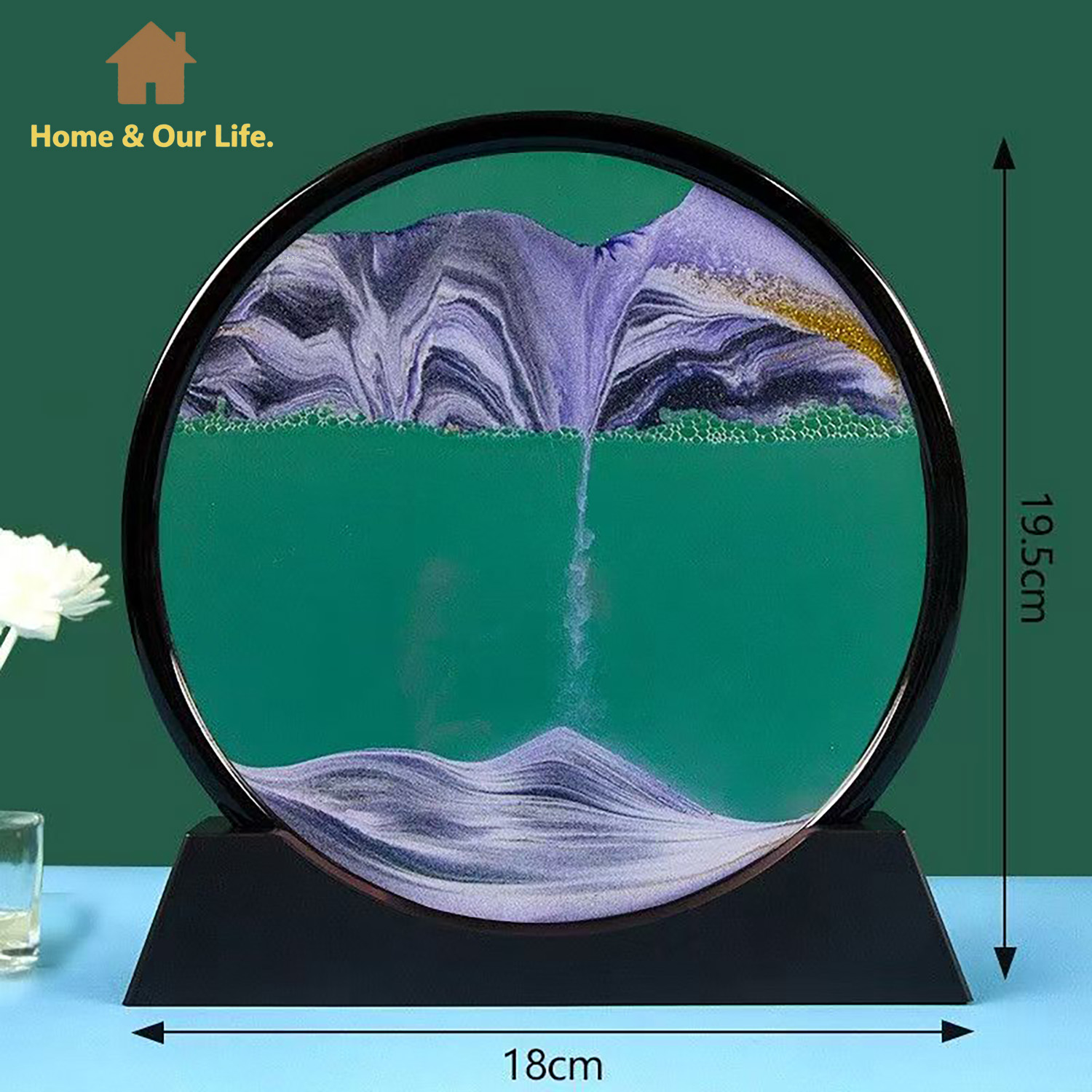 Home Decor Mirror - งานศิลปะทรายเคลื่อนไหวไดนามิก 3 มิติ: ของตกแต่งที่ไม่เหมือนใครสำหรับบ้านและพื้นที่ทำงาน