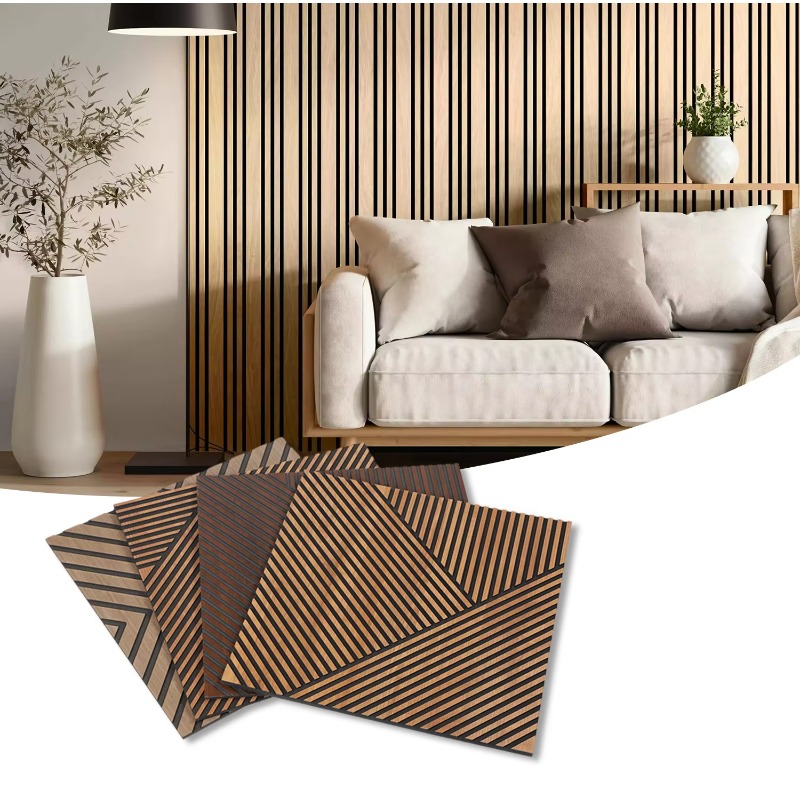 Home Decor Wall Panels - แผ่นฝ้าเพดานอะคูสติกไม้แบบมีร่อง แผ่นผนัง MDF Orac Decor สำหรับโรงภาพยนตร์และบ้าน