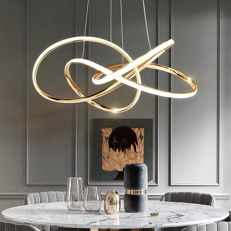 Home Decor Online Free - โคมไฟเพดาน LED สำหรับร้านอาหารสมัยใหม่ โคมไฟห้องนั่งเล่น ตกแต่งบ้าน โคมไฟลายเส้นเรขาคณิตเรียบง่าย