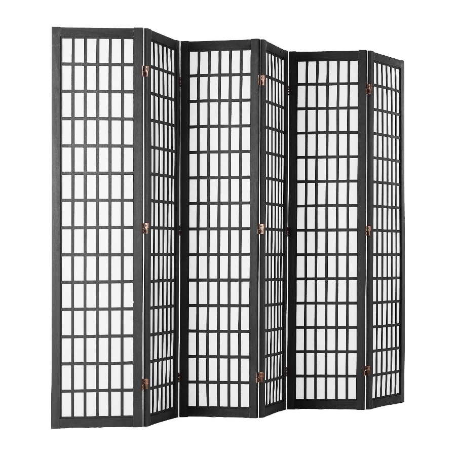 Home Decor Wall Panels - ฉากกั้นห้องแบบญี่ปุ่น 6 แผง พับได้ ใช้ในร่ม แบ่งพื้นที่และตกแต่งห้อง