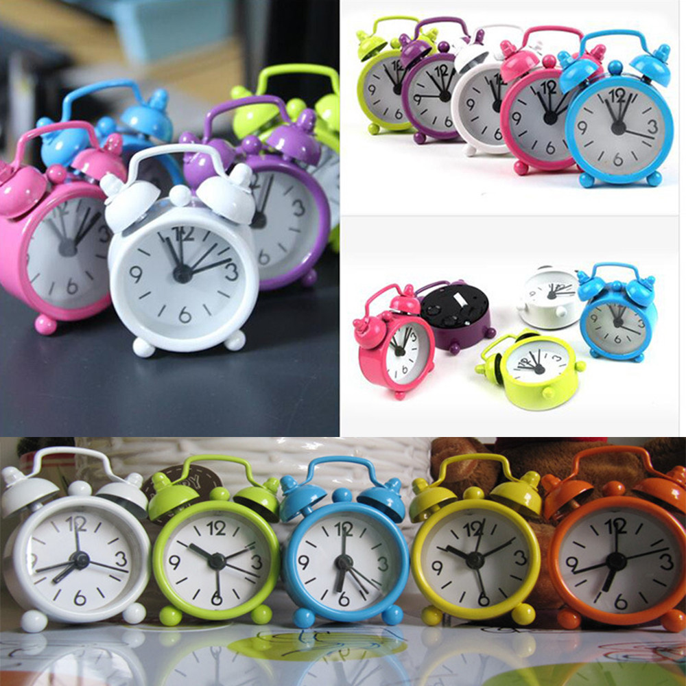 Vintage Alarm Clock - Creative น่ารักมินิโลหะนาฬิกาปลุกขนาดเล็กอิเล็กทรอนิกส์บ้านเด็กตกแต่งนาฬิกาปลุกขนาดเล็ก