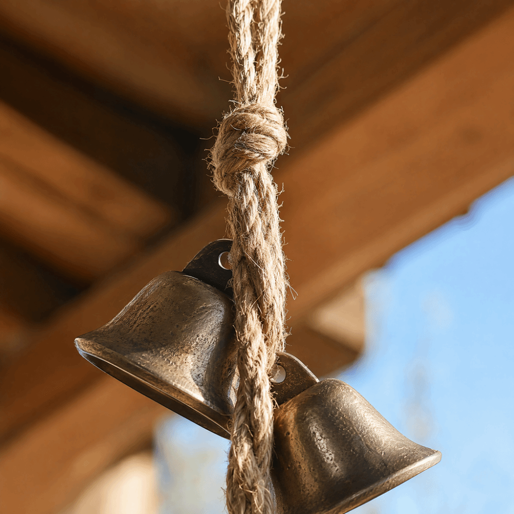 Boho Wind Chimes - กระดิ่งลมเหล็กสไตล์โบโฮ 2 ชิ้น สีบรอนซ์แดง ขนาด 16.54