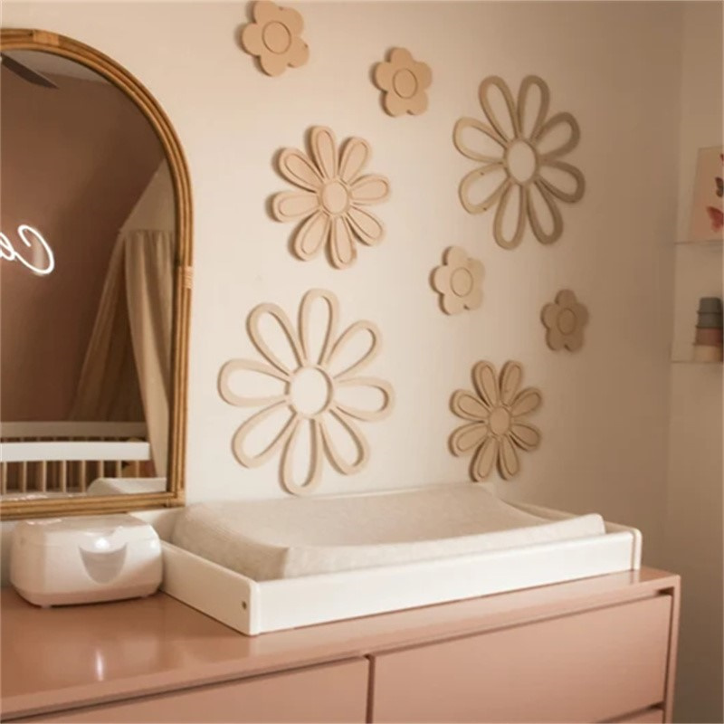 Home Decor Daisy - ดอกเดซี่ไม้ติดผนัง ตกแต่งห้องเด็ก สไตล์โบโฮ ตกแต่งผนังห้องเด็ก ตกแต่งห้องน้ำสไตล์ฟาร์มเฮาส์ ของขวัญขึ้นบ้านใหม่