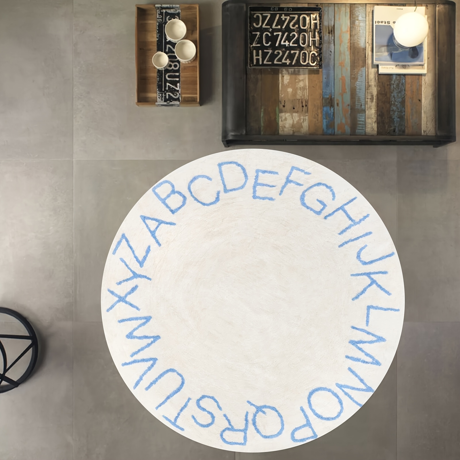 Home Decor Retail Stores - พรมปูพื้นลายกราฟิกวินเทจ ทนทาน เหมาะสำหรับทางเข้าร้านกาแฟ สำนักงาน ซูเปอร์มาร์เก็ต และร้านค้าต่างๆ