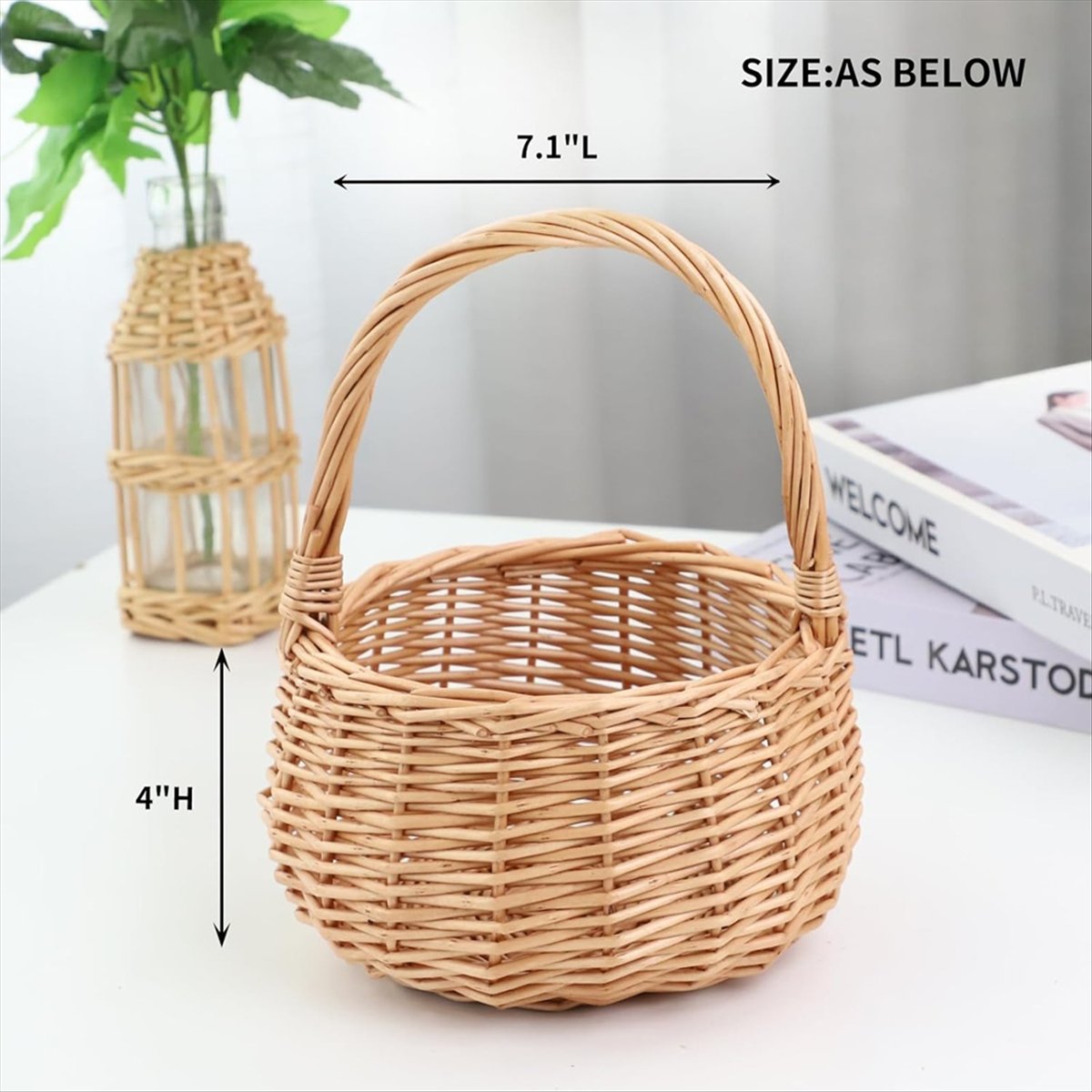 ตะกร้าปิกนิกหวายพร้อมหูจับ, ตะ - Home Decor Garden บทวิจารณ์และราคา
