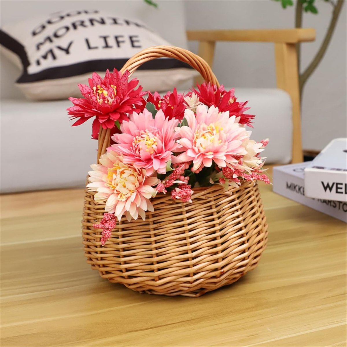 ตะกร้าปิกนิกหวายพร้อมหูจับ, ตะ - Home Decor Garden บทวิจารณ์และราคา