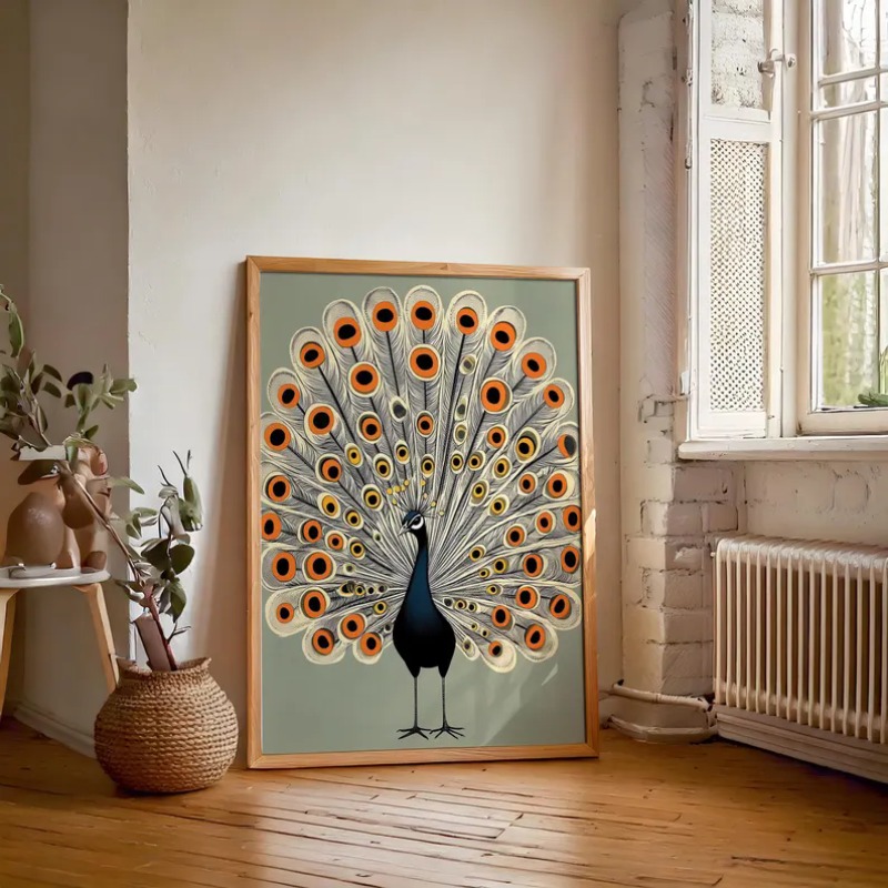 โปสเตอร์นกธรรมชาติสไตล์วินเทจญ - Home Decor Japandi Style บทวิจารณ์และราคา