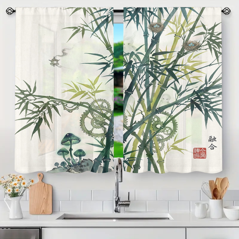 ผ้าม่านลายไม้ไผ่ตกแต่ง ผ้าม่าน - Home Decor Japandi Style บทวิจารณ์และราคา