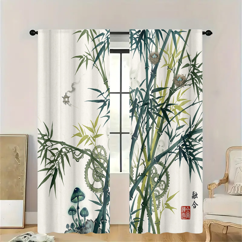 ผ้าม่านลายไม้ไผ่ตกแต่ง ผ้าม่าน - Home Decor Japandi Style บทวิจารณ์และราคา
