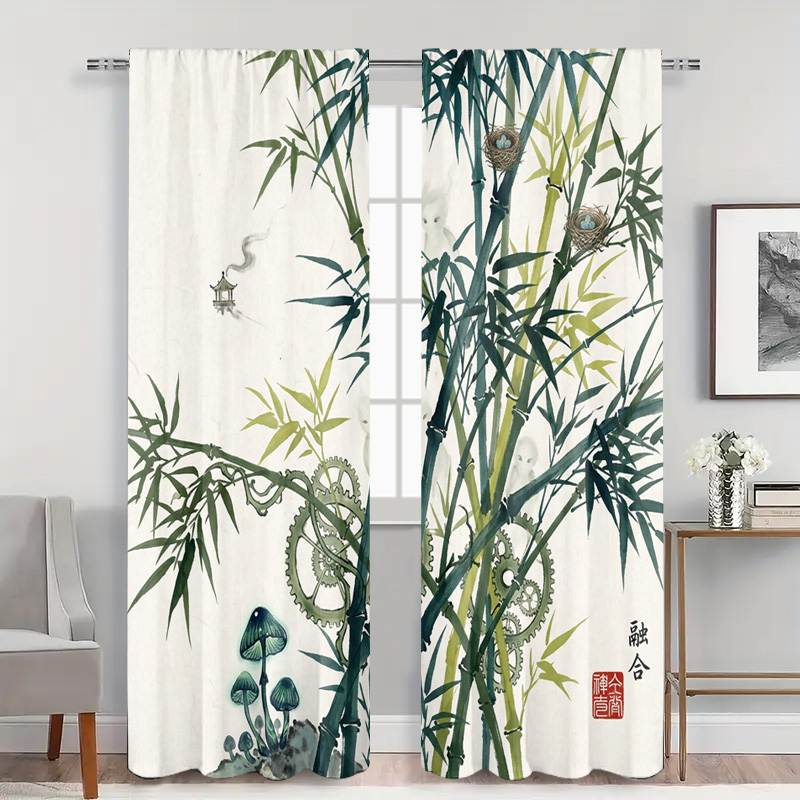 ผ้าม่านลายไม้ไผ่ตกแต่ง ผ้าม่าน - Home Decor Japandi Style บทวิจารณ์และราคา