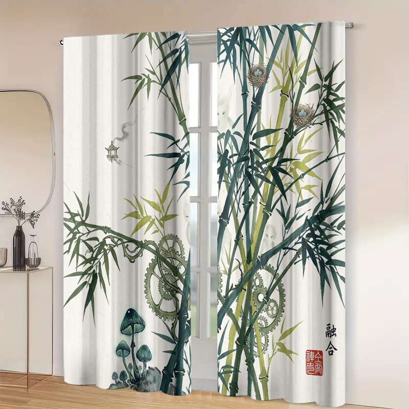 ผ้าม่านลายไม้ไผ่ตกแต่ง ผ้าม่าน - Home Decor Japandi Style บทวิจารณ์และราคา