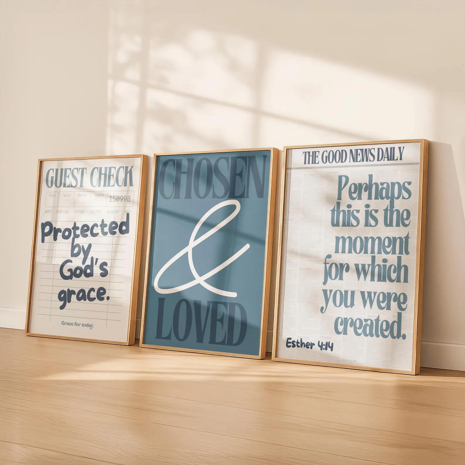 ภาพพิมพ์บนผ้าใบ คำขวัญจากพระคั - Home Decor Lovely Home บทวิจารณ์และราคา