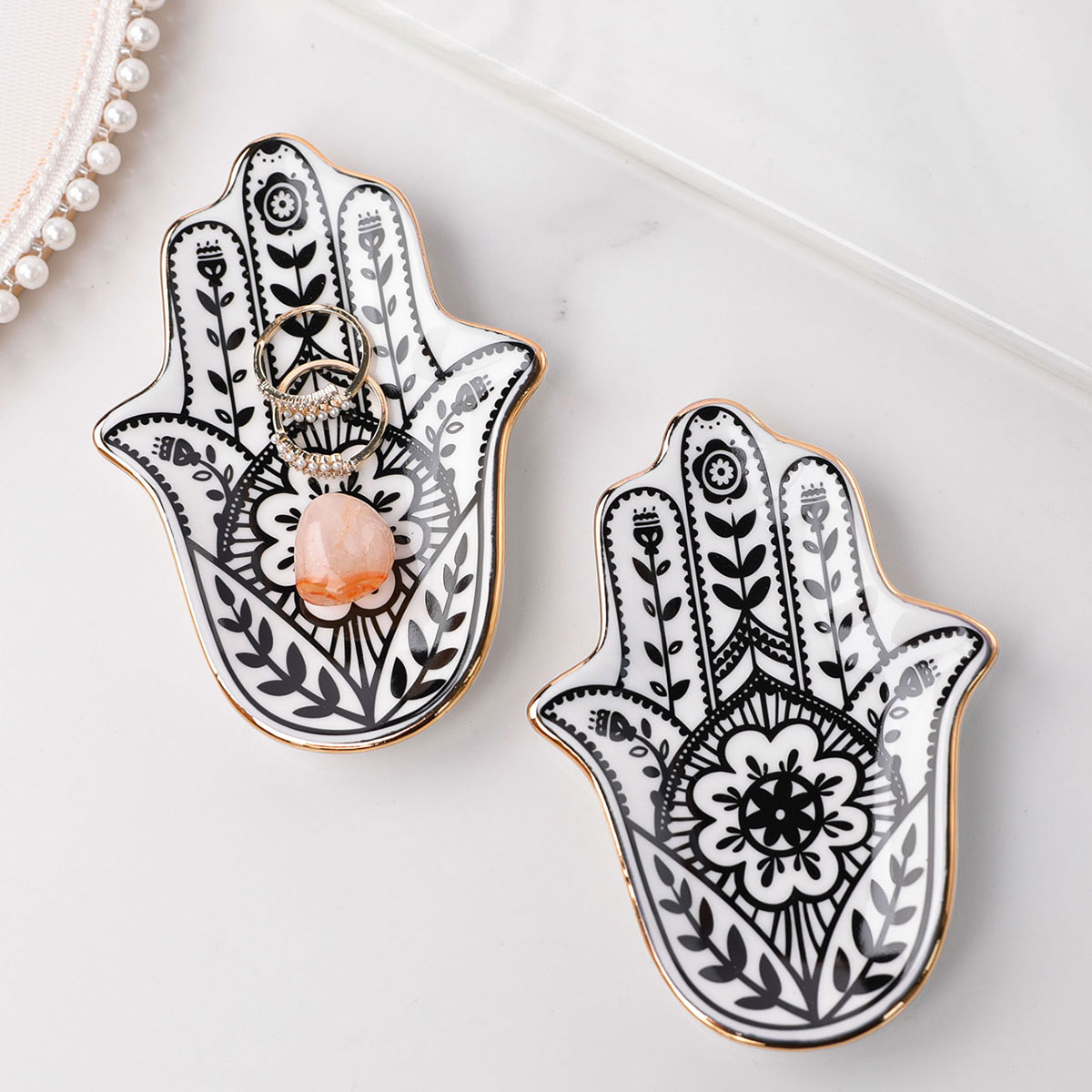 จานประดับมือเซรามิก, ถาดใส่เคร - Ceramic Trinket Dish บทวิจารณ์และราคา
