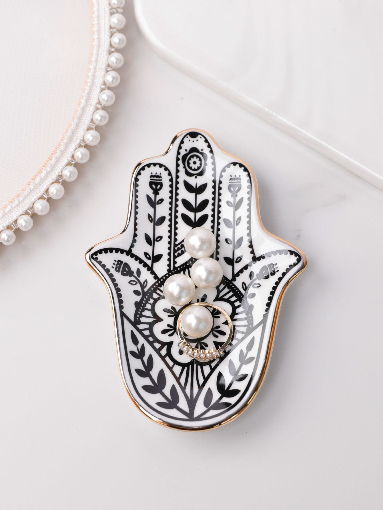 จานประดับมือเซรามิก, ถาดใส่เคร - Ceramic Trinket Dish บทวิจารณ์และราคา