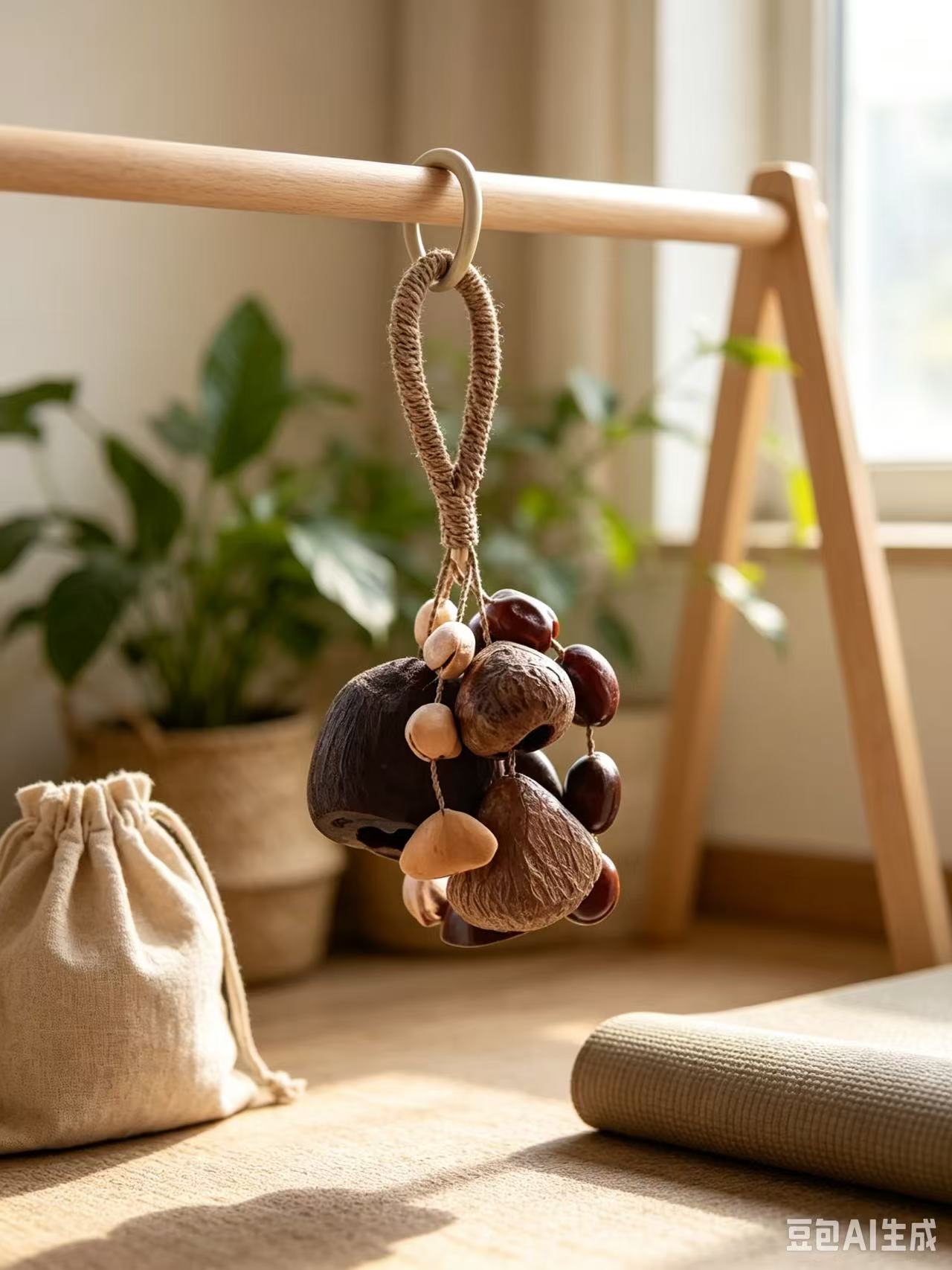 กระดิ่งลมทำจากเปลือกถั่วธรรมชา - Boho Wind Chimes บทวิจารณ์และราคา