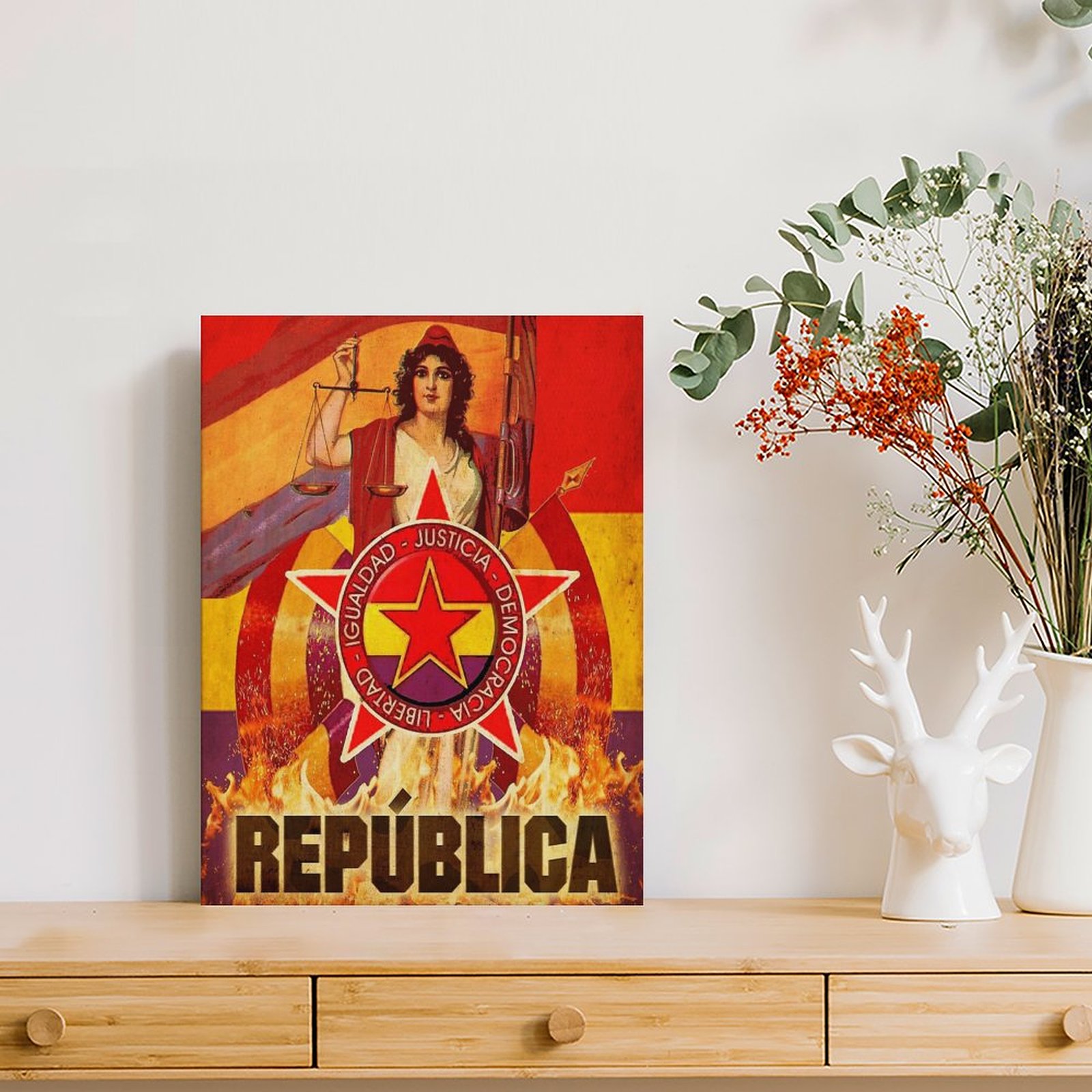 ไม่มี Pasaran สเปน Revolution  - Home Decor Mirror บทวิจารณ์และราคา