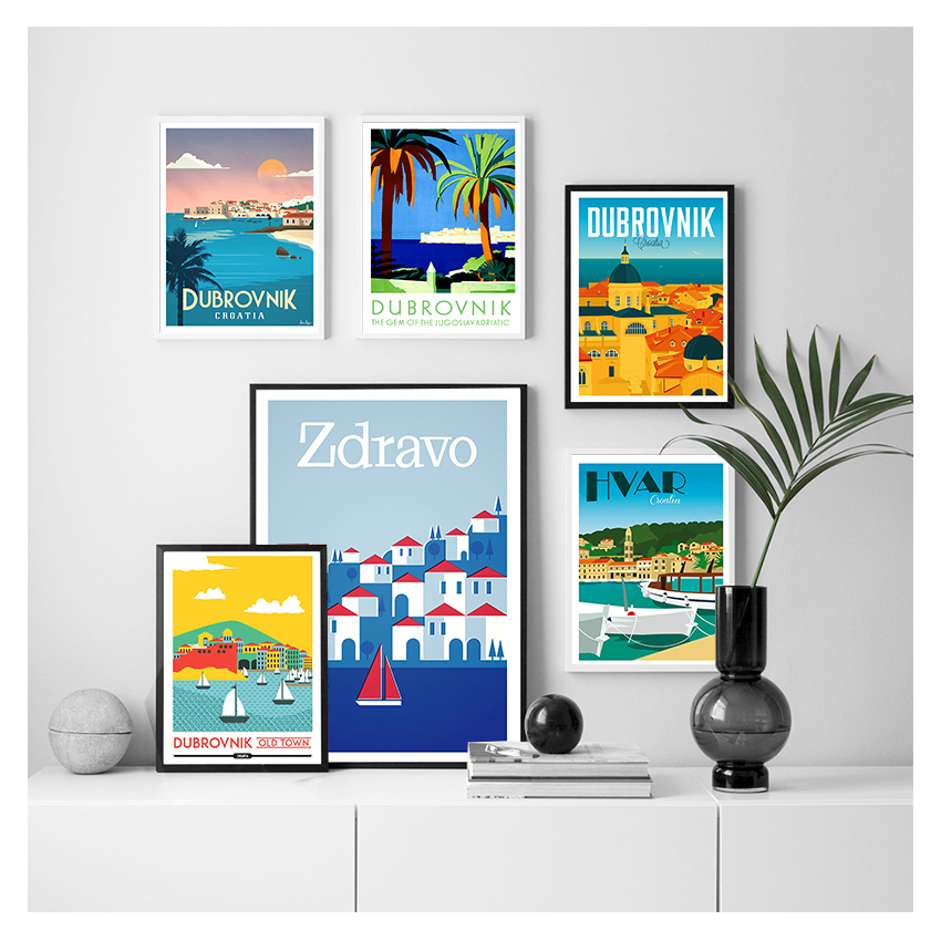 โปสเตอร์ภาพวาดผ้าใบ Kraft โปสเ - Home Decor Zagreb บทวิจารณ์และราคา
