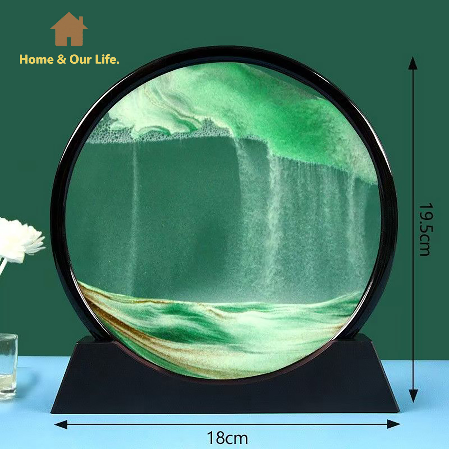 งานศิลปะทรายเคลื่อนไหวไดนามิก  - Home Decor Mirror บทวิจารณ์และราคา