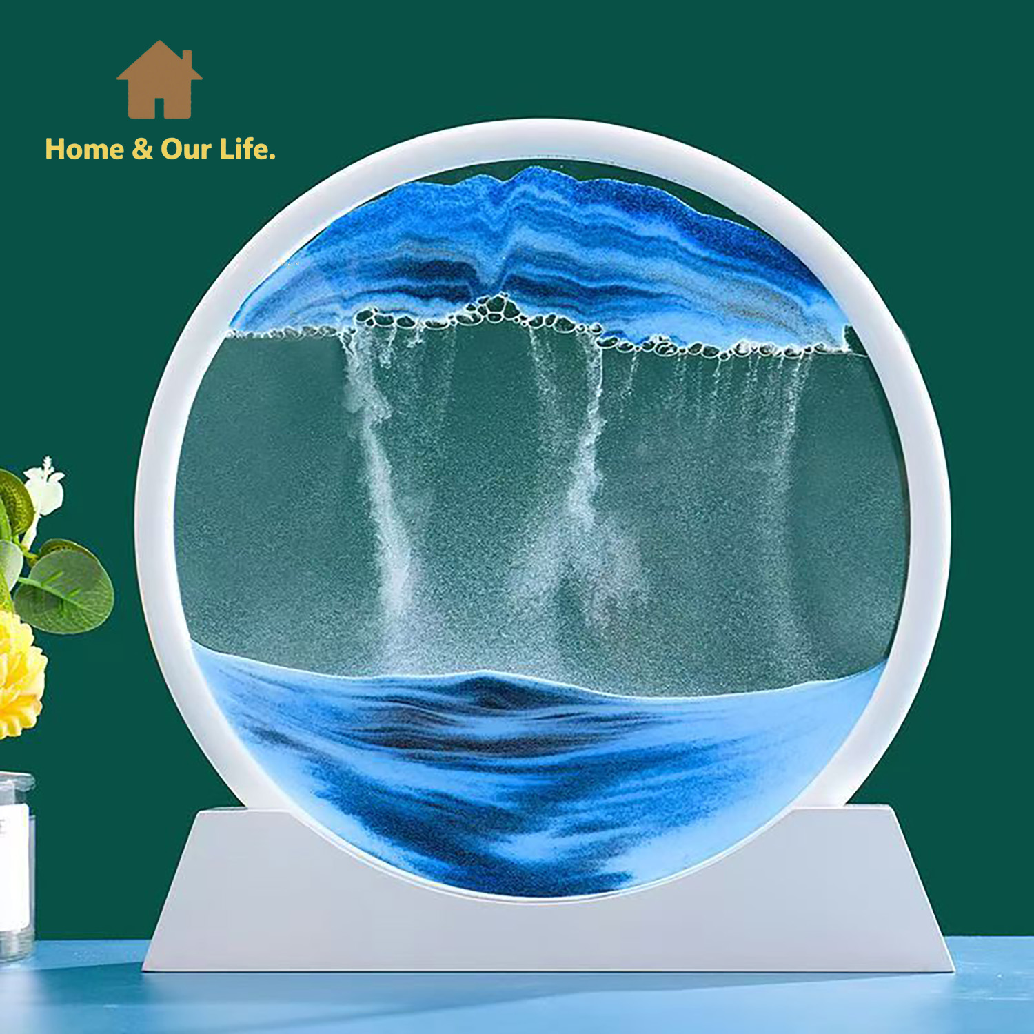 งานศิลปะทรายเคลื่อนไหวไดนามิก  - Home Decor Mirror บทวิจารณ์และราคา