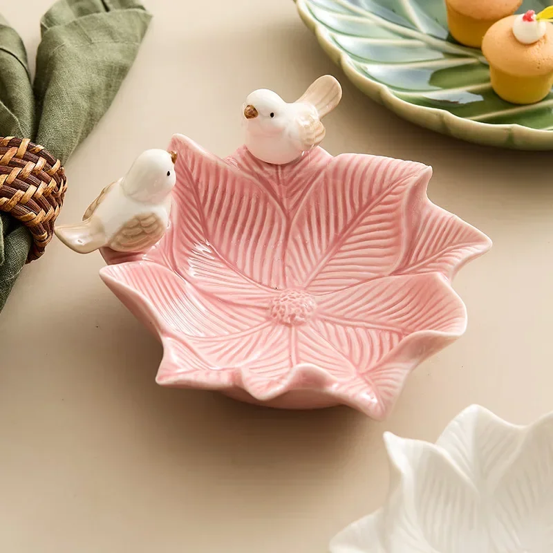 น่ารักนกถาดเซรามิคถาดเก็บเครื่ - Ceramic Trinket Dish บทวิจารณ์และราคา
