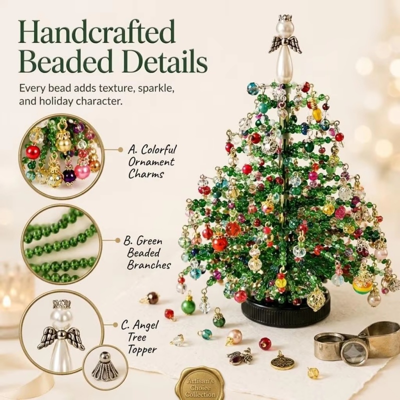 ชุดทำต้นคริสต์มาสประดับลูกปัด  - Home Decor Xmas Tree บทวิจารณ์และราคา