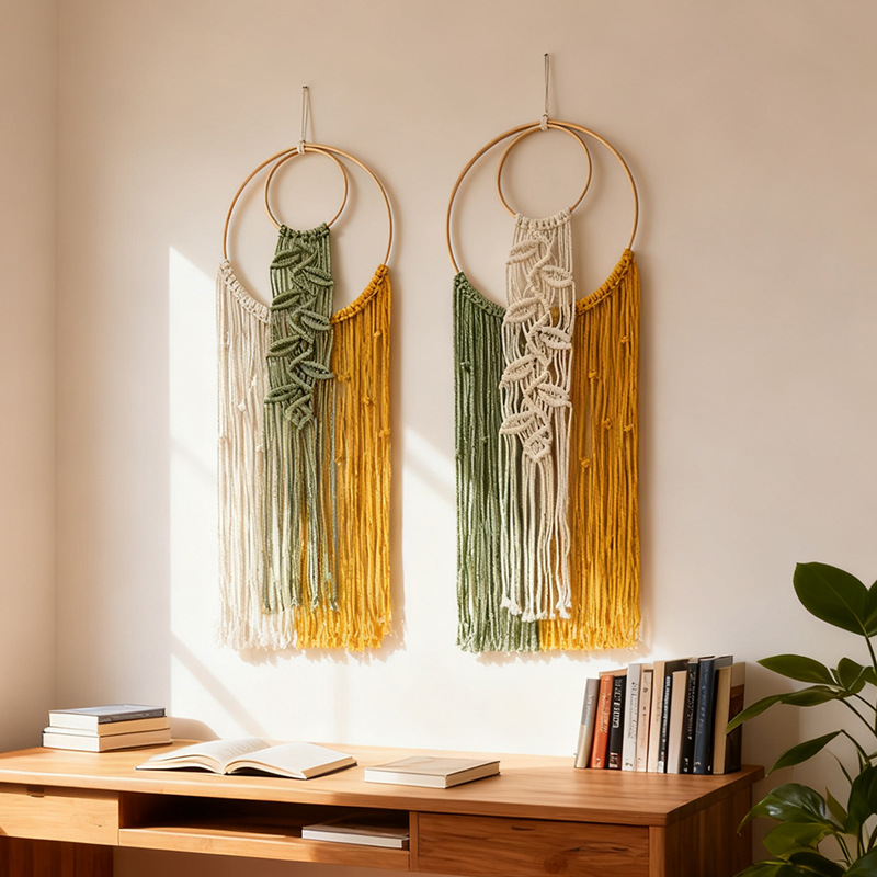 ผ้าแขวนผนังลายโบฮีเมียนสีเขียว - Home Decor Green บทวิจารณ์และราคา