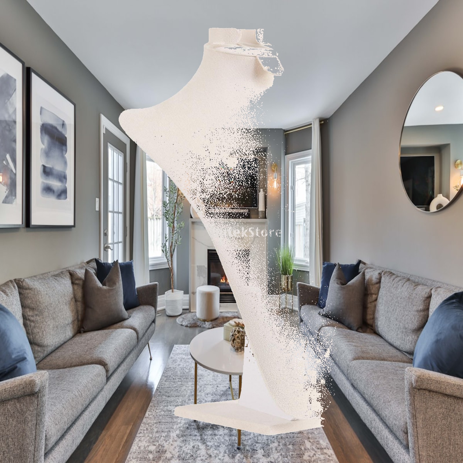 ขาตั้งโชว์สร้อยคอ ผ้าคลุมแบบตั - Home Decor Retail Stores บทวิจารณ์และราคา