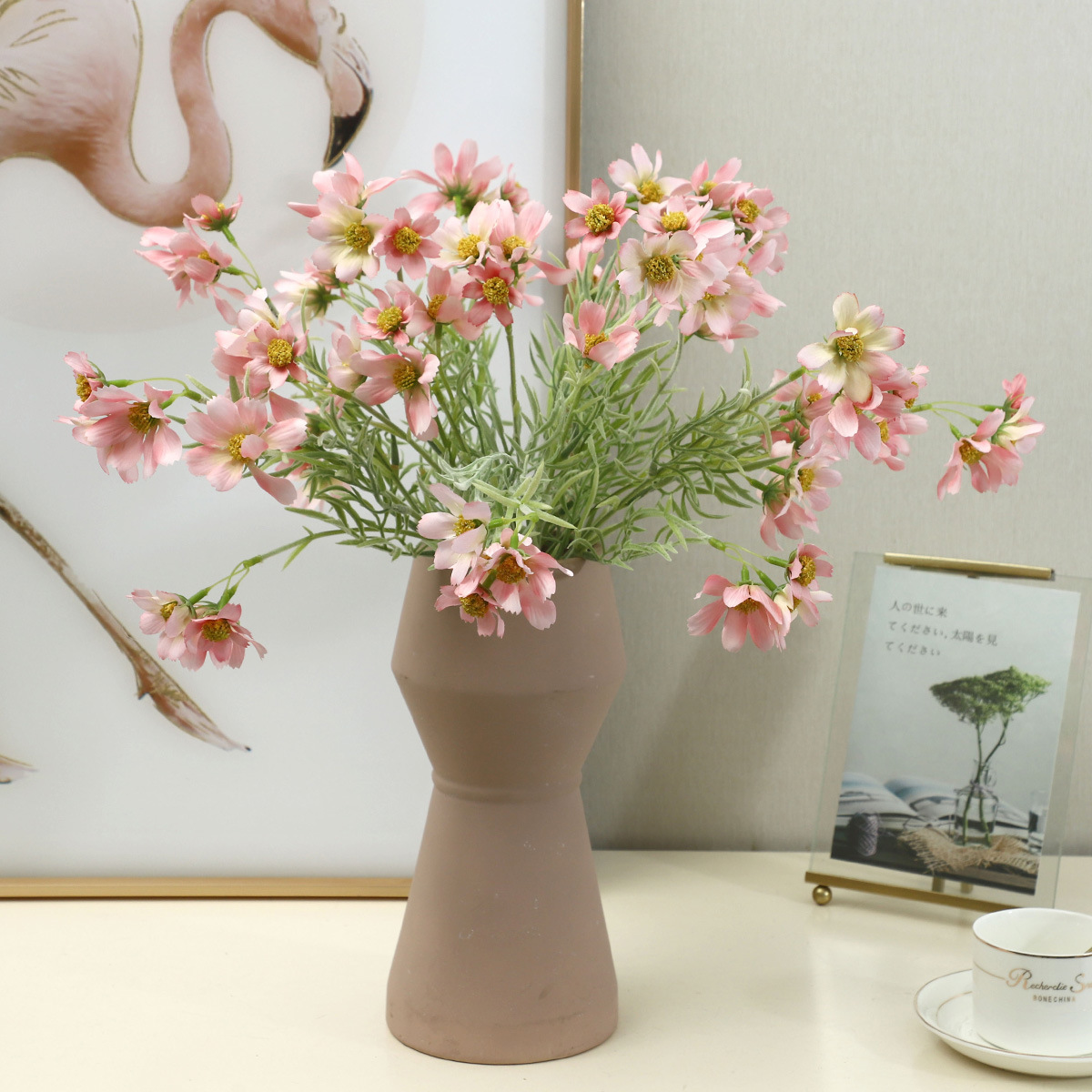 10 ชิ้นดอกไม้ประดิษฐ์ 6 หัวคอส - Home Decor Daisy บทวิจารณ์และราคา