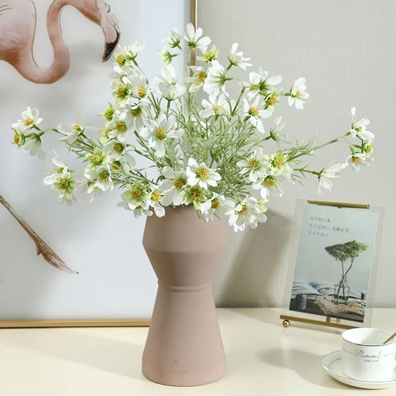 10 ชิ้นดอกไม้ประดิษฐ์ 6 หัวคอส - Home Decor Daisy บทวิจารณ์และราคา