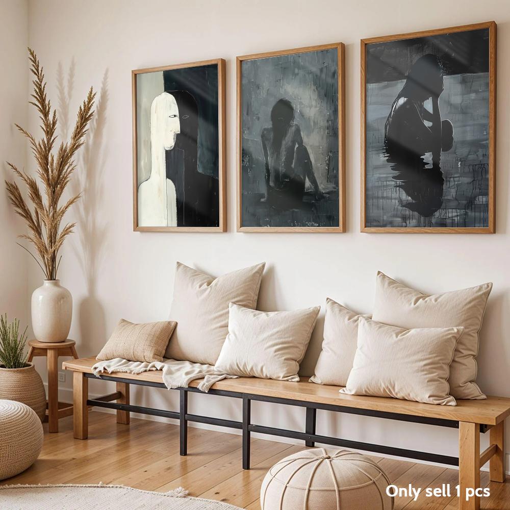 ภาพวาดสีเข้ม ศิลปะการออกแบบ โป - Home Decor Design Ideas บทวิจารณ์และราคา