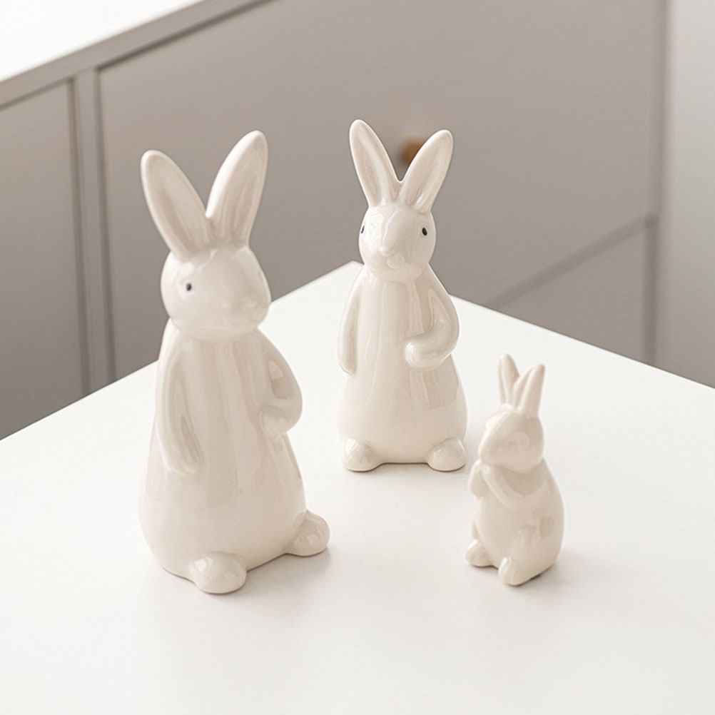 ของตกแต่งรูปกระต่ายเซรามิกสีขา - Home Decor Design Ideas บทวิจารณ์และราคา