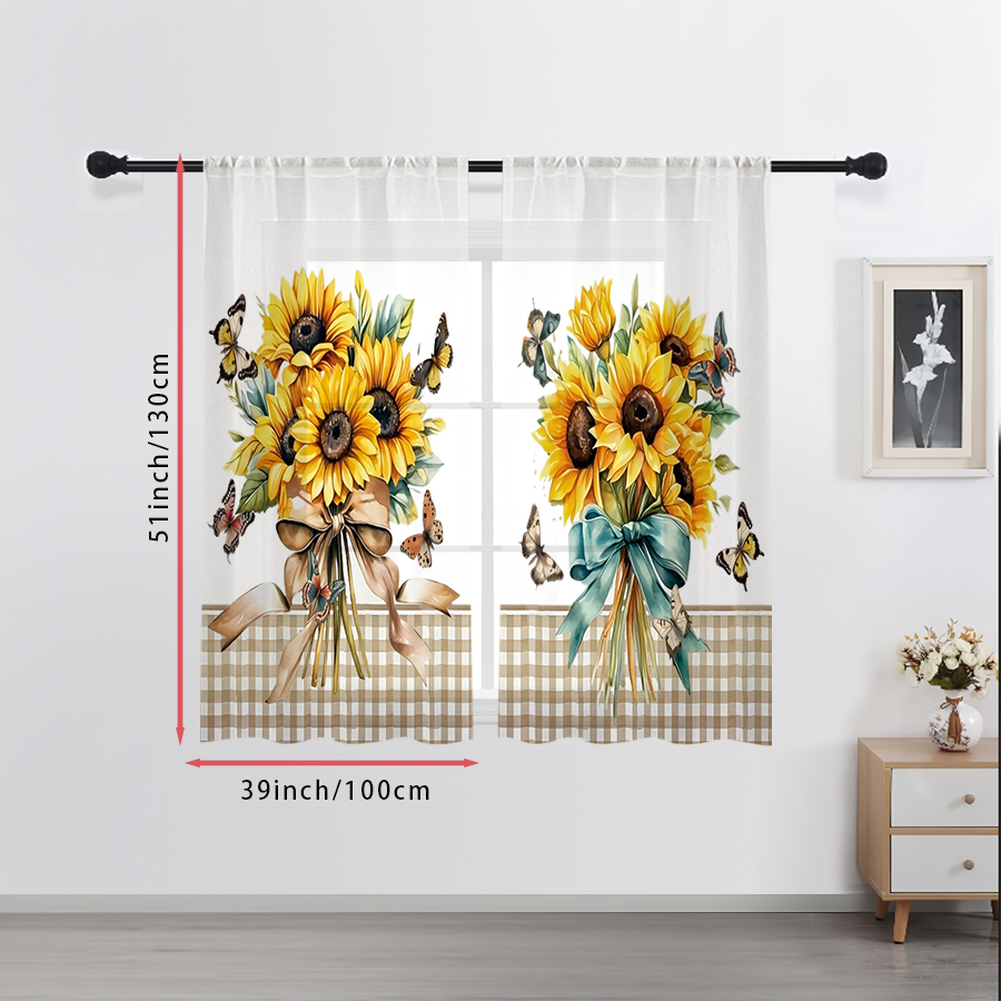 ม่านโปร่งแสงพิมพ์ลายดิจิทัล 2  - Home Decor Wall Panels บทวิจารณ์และราคา