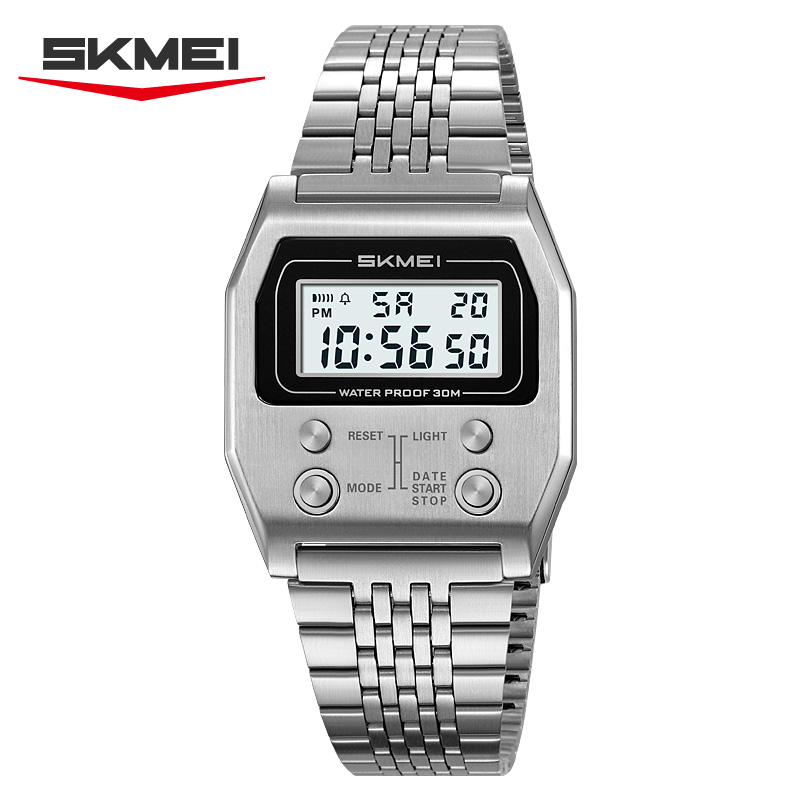 นาฬิกาข้อมือดิจิตอล SKMEI 2460 - Vintage Alarm Clock บทวิจารณ์และราคา
