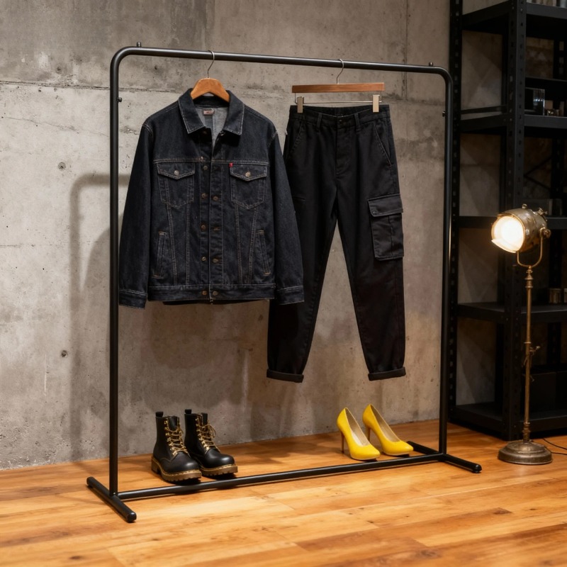 ราวแขวนเสื้อผ้าหรูหราสีทอง ทำจ - Home Decor Retail Stores บทวิจารณ์และราคา