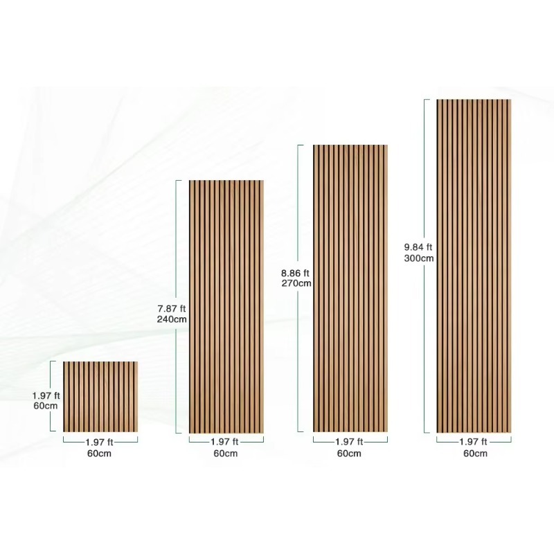 แผ่นฝ้าเพดานอะคูสติกไม้แบบมีร่ - Home Decor Wall Panels บทวิจารณ์และราคา