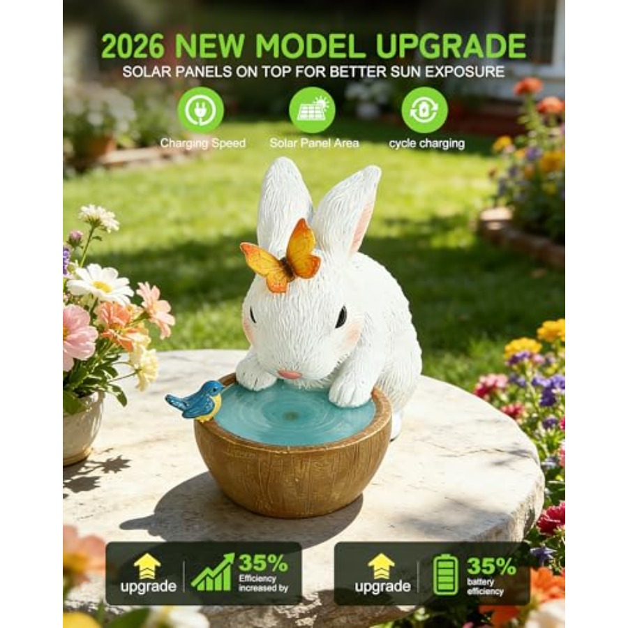 รูปปั้นกระต่ายพลังงานแสงอาทิตย - Home Decor Garden บทวิจารณ์และราคา