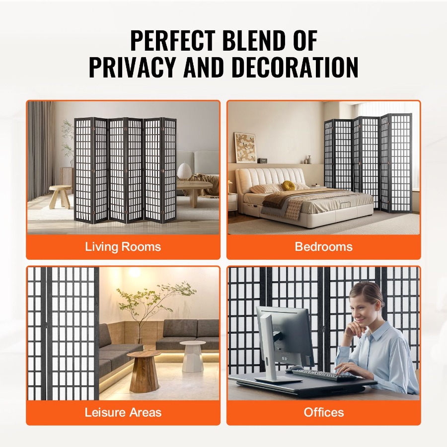 ฉากกั้นห้องแบบญี่ปุ่น 6 แผง พั - Home Decor Wall Panels บทวิจารณ์และราคา