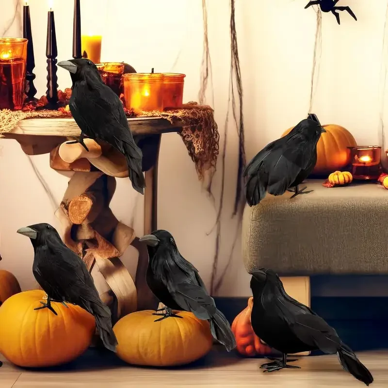 ของตกแต่งฮาโลวีน นกอีกาสีดำ 1  - Home Decor Garden บทวิจารณ์และราคา