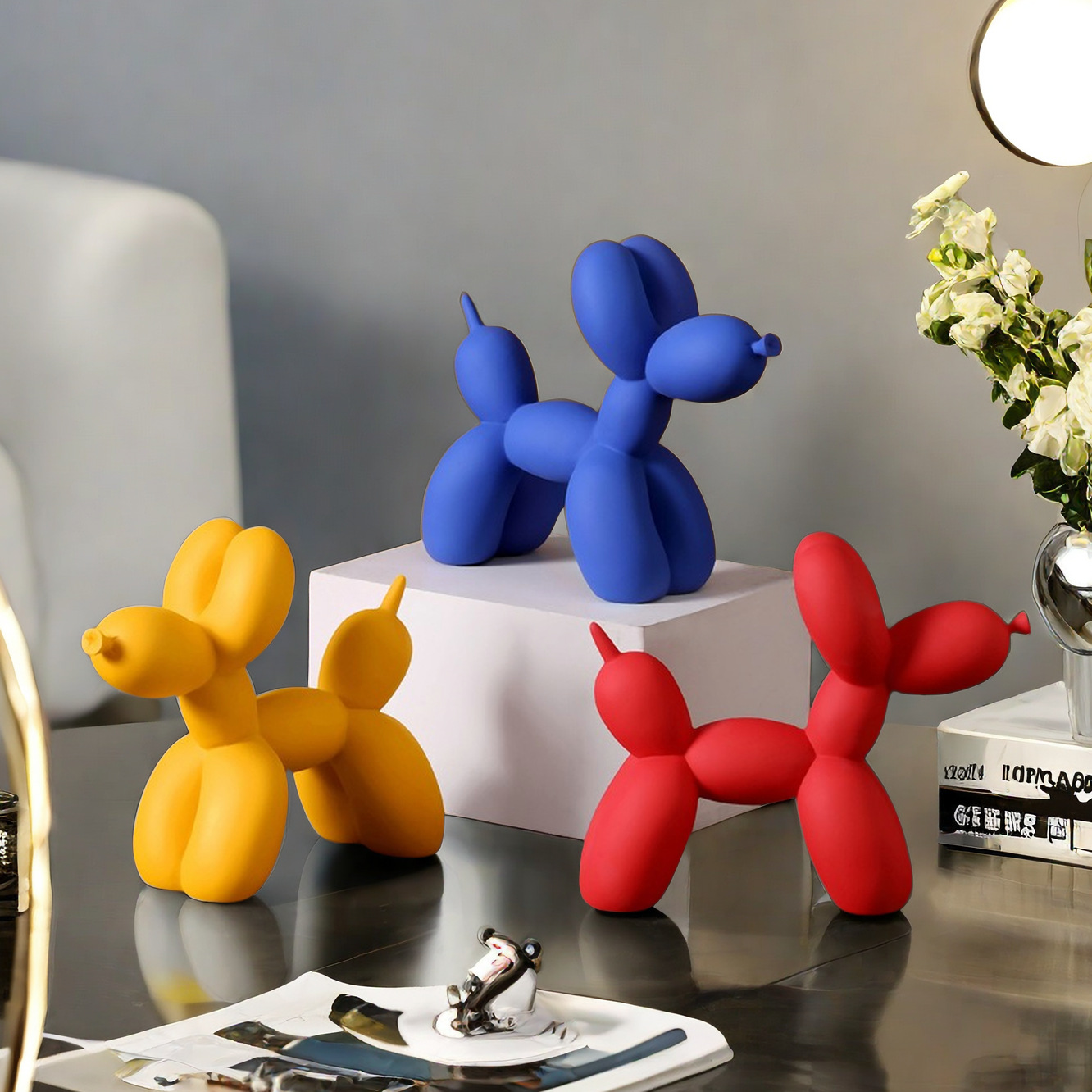 รูปปั้นสุนัขบอลลูนสีพื้น ของตก - Home Decor Exhibition บทวิจารณ์และราคา