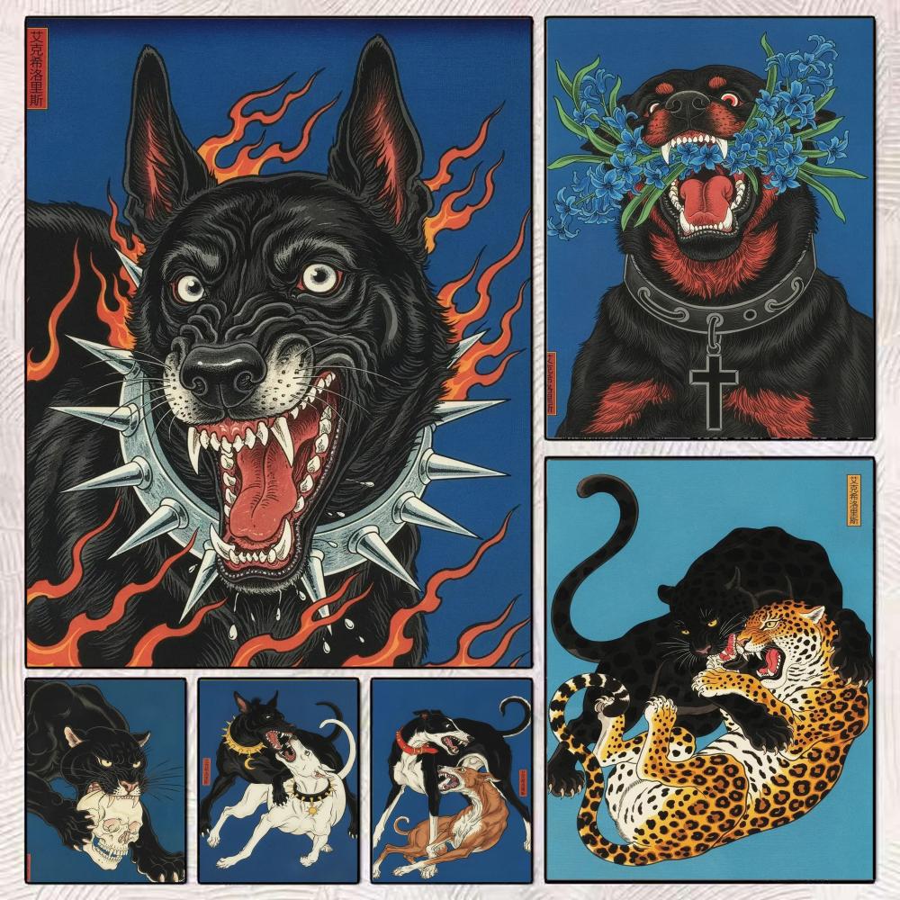 ภาพวาดสุนัขสไตล์ญี่ปุ่น-ดีไซน์ - Home Decor Japandi Style บทวิจารณ์และราคา