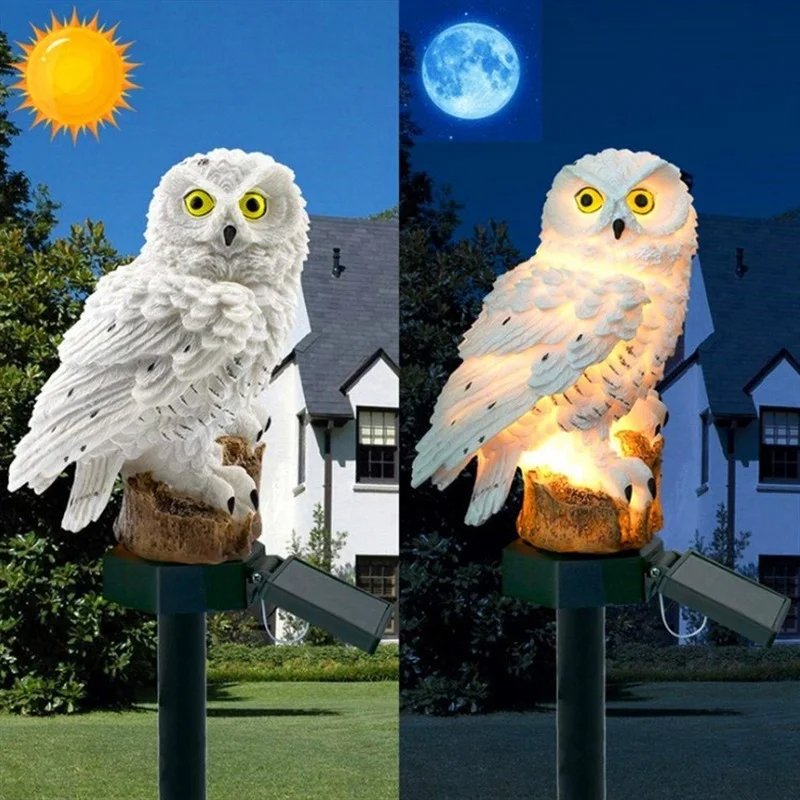 ไฟสวนรูปนกฮูกพลังงานแสงอาทิตย์ - Home Decor Garden บทวิจารณ์และราคา