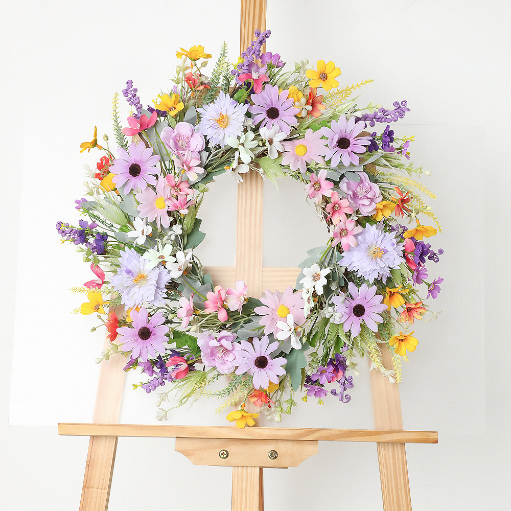 พวงหรีดดอกไม้ป่าหลากสีสันสำหรั - Home Decor Daisy บทวิจารณ์และราคา