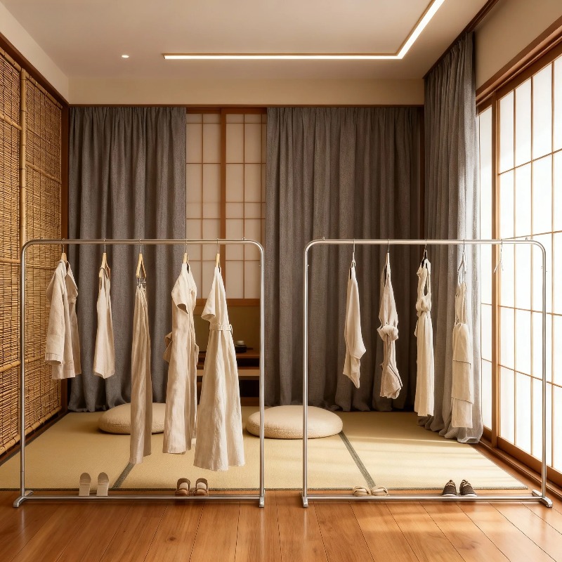 ราวแขวนเสื้อผ้าหรูหราสีทอง ทำจ - Home Decor Retail Stores บทวิจารณ์และราคา