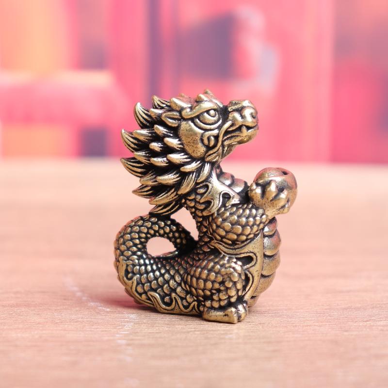 รูปปั้นมังกรทองเหลืองโบราณ ข้อ - Home Decor Exhibition บทวิจารณ์และราคา