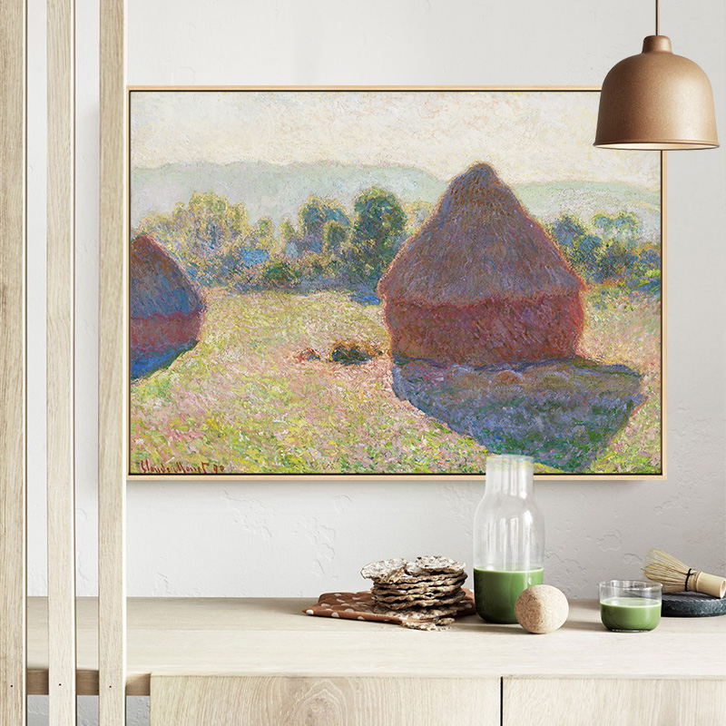 ภาพพิมพ์บนผ้าใบโมเนต์ชื่อดัง ภ - Home Decor Mirror บทวิจารณ์และราคา