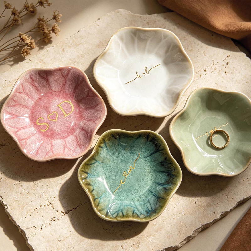 จานเซรามิกใส่แหวนแบบปรับแต่งได - Ceramic Trinket Dish บทวิจารณ์และราคา
