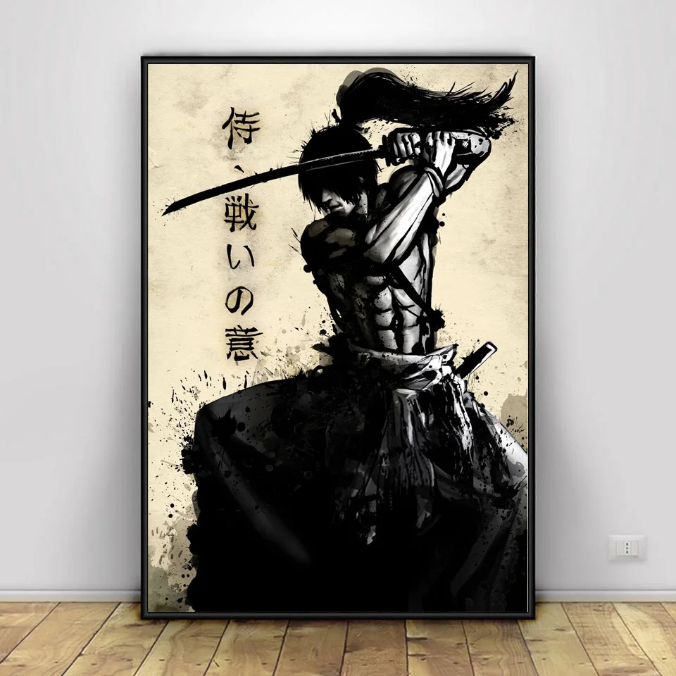 ภาพพิมพ์บนผ้าใบลายซามูไร ซากุร - Home Decor Mirror บทวิจารณ์และราคา