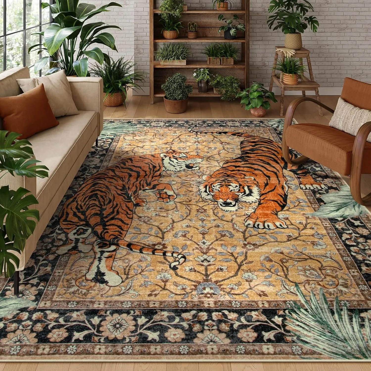 พรมลายเสือป่าสำหรับห้องนั่งเล่ - Home Decor Online Free บทวิจารณ์และราคา