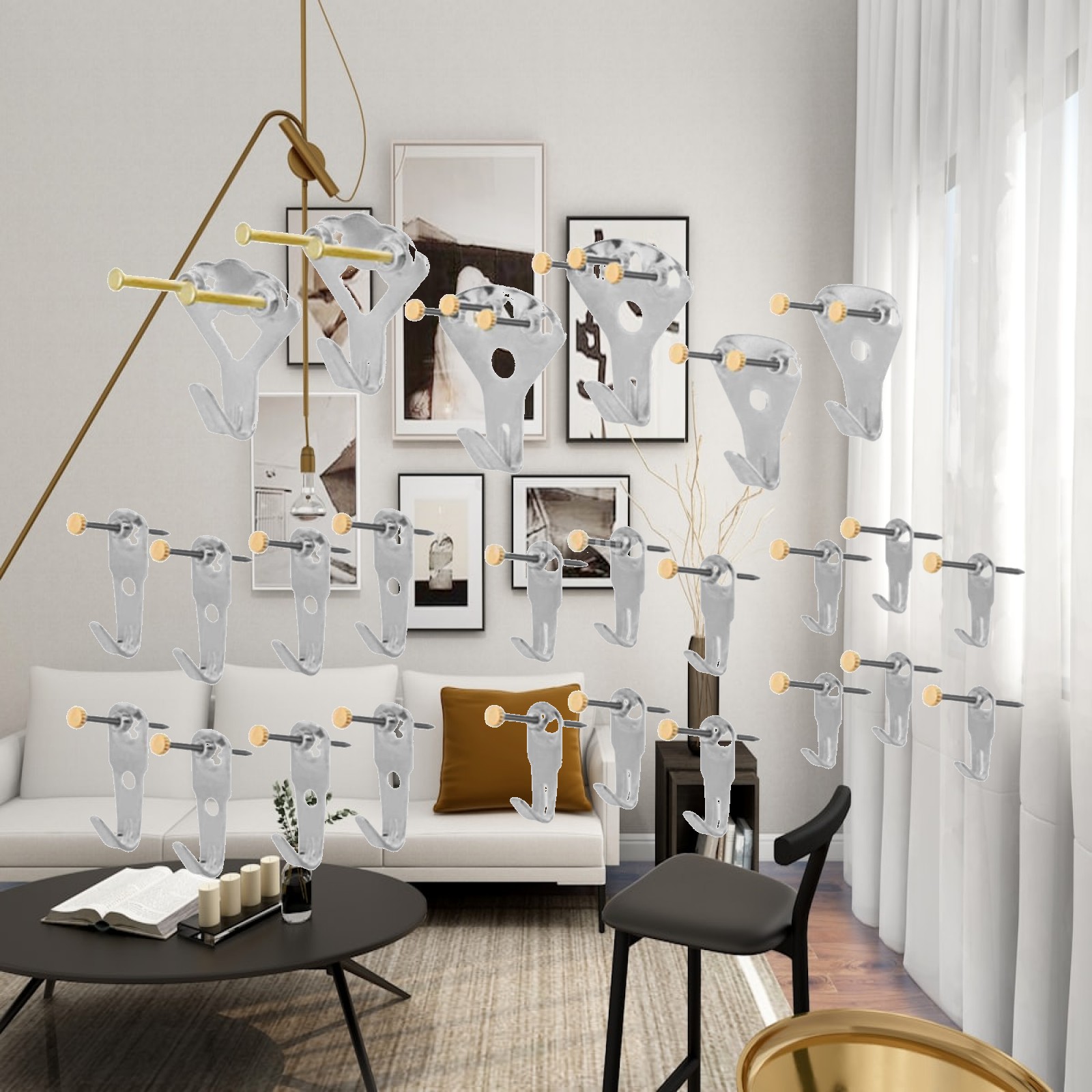 ชุดตะขอแขวนรูปภาพโลหะสำหรับติด - Home Decor Exhibition บทวิจารณ์และราคา